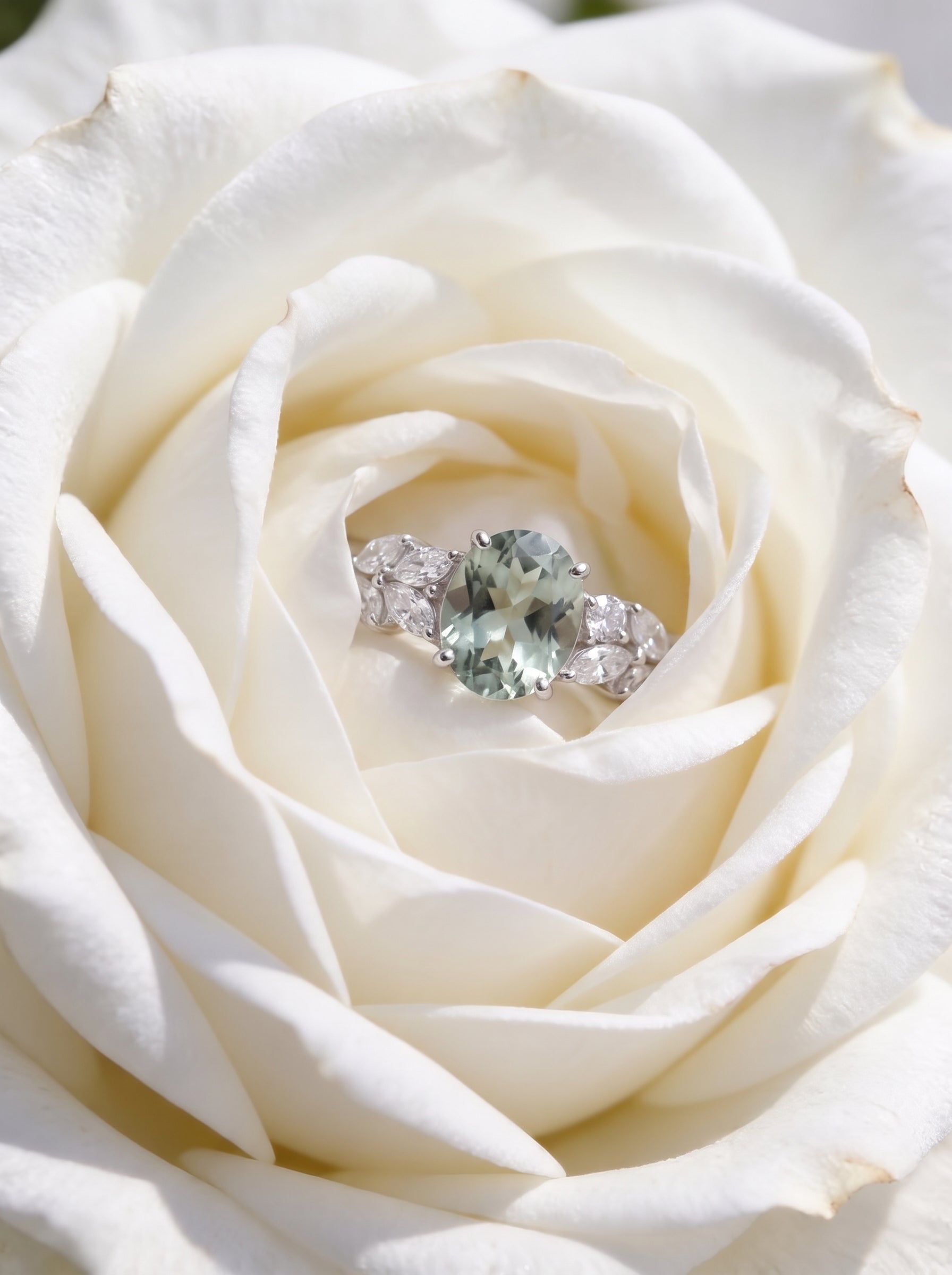 Green Amethyst Ring